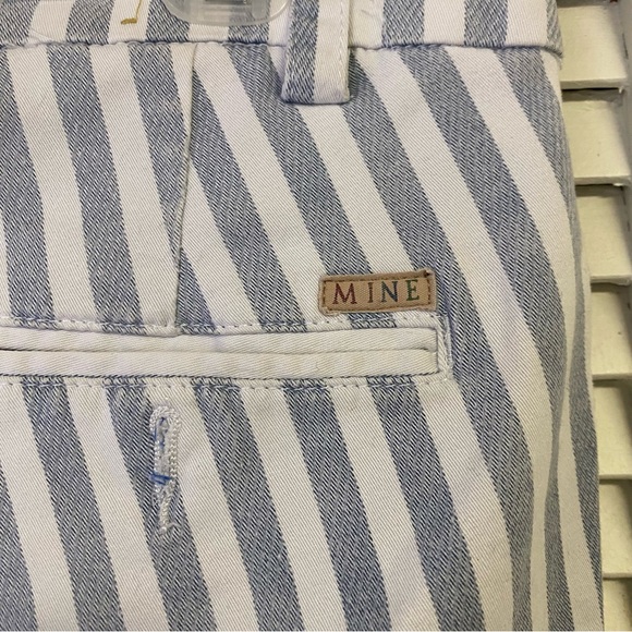 MINE Blue White Striped Shorts Size 32 - Picture 4 of 5